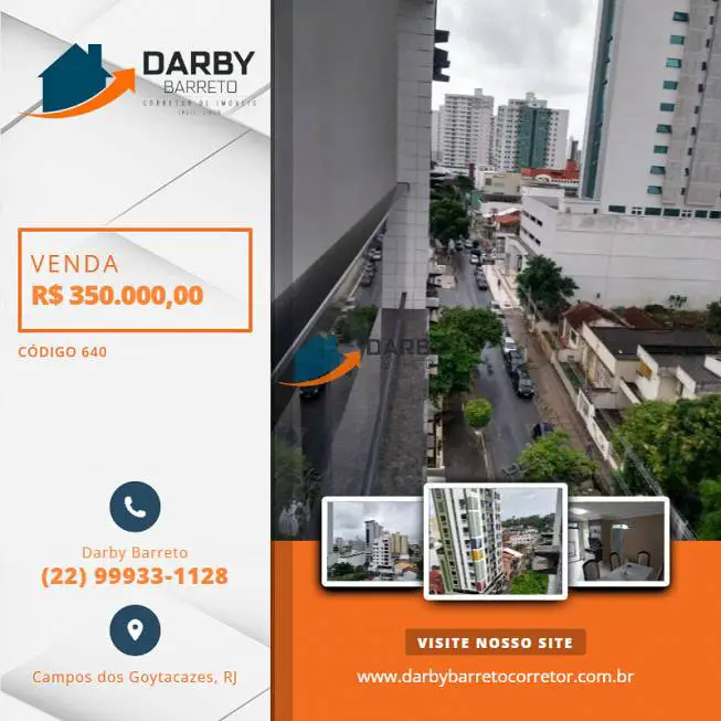 Foto 1 de Apartamento com 3 Quartos à venda, 93m² em Pelinca, Campos dos Goytacazes
