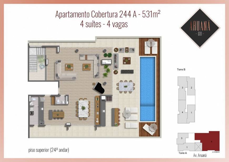 Foto 3 de Apartamento com 4 Quartos à venda, 531m² em Alphaville, Barueri