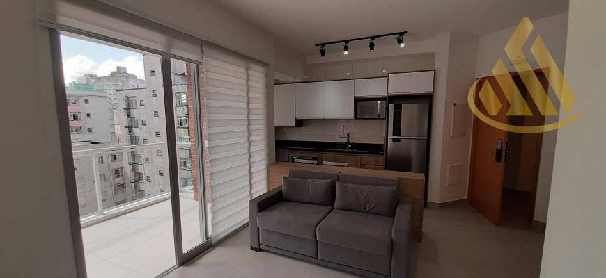 Foto 1 de Apartamento com 1 Quarto para alugar, 46m² em Boqueirão, Santos