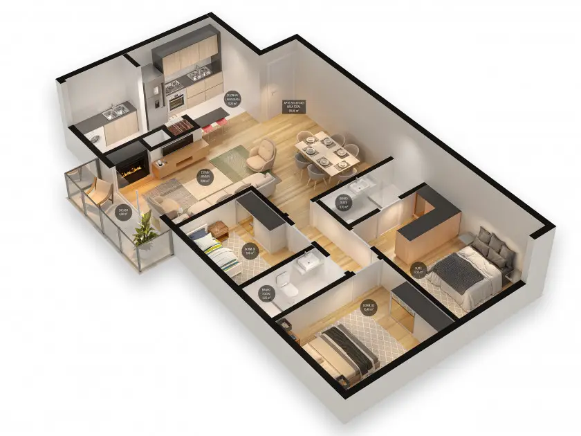 Foto 3 de Apartamento com 3 Quartos à venda, 99m² em Centro, Canela
