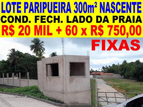 Foto 1 de Lote/Terreno à venda, 300m² em Centro, Paripueira