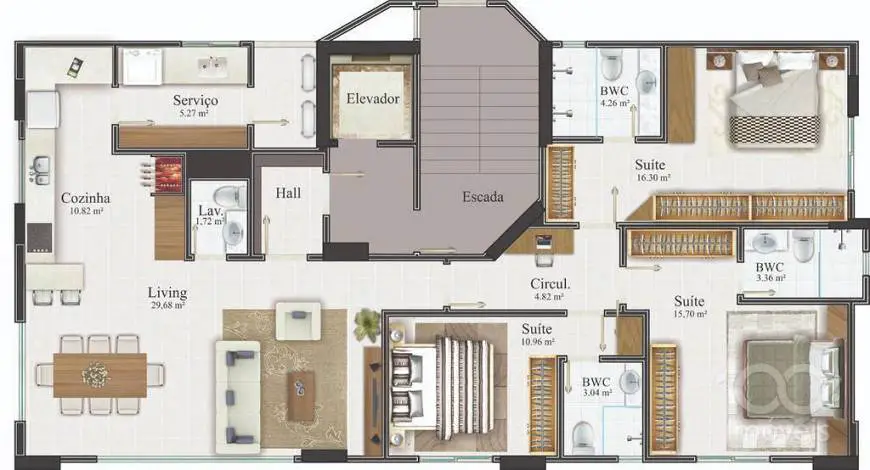 Foto 1 de Apartamento com 1 Quarto à venda, 10m² em Centro, Balneário Camboriú