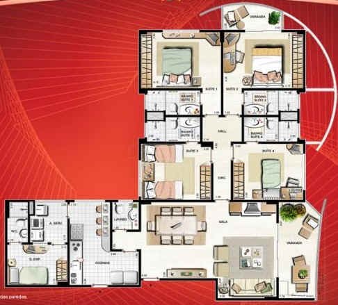 Foto 1 de Apartamento com 5 Quartos para alugar, 145m² em Barra da Tijuca, Rio de Janeiro