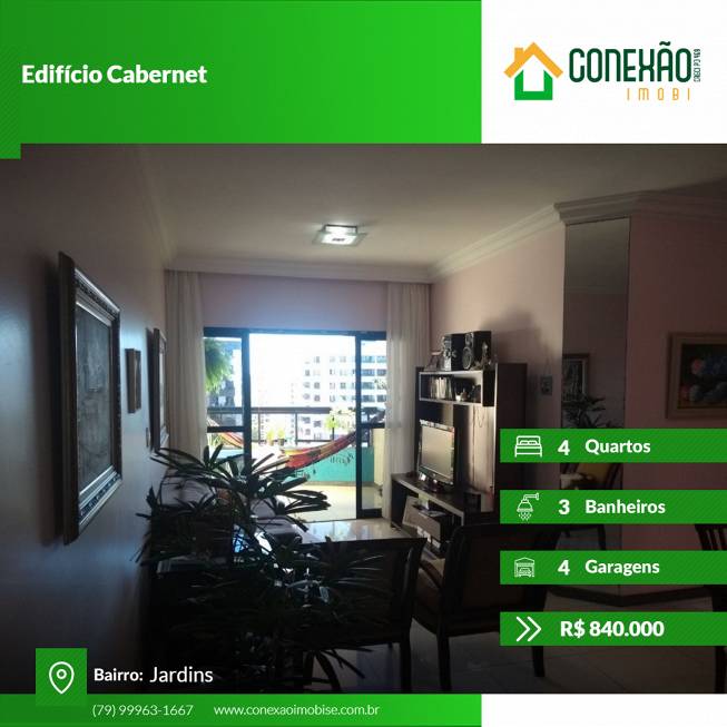 Foto 1 de Apartamento com 4 Quartos à venda, 158m² em Jardins, Aracaju