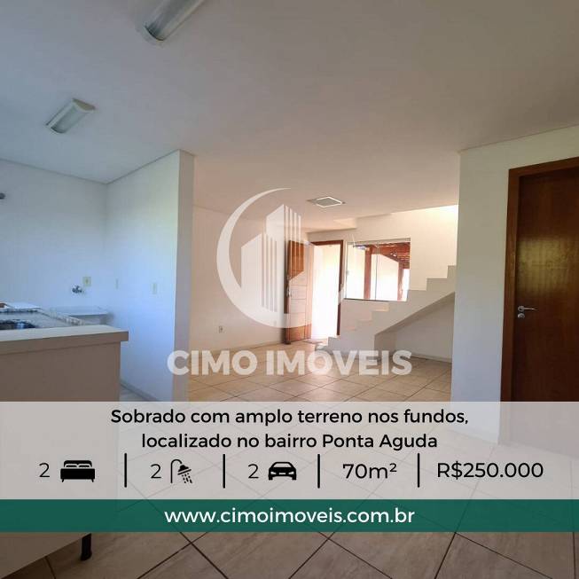 Foto 1 de Casa com 2 Quartos à venda, 63m² em Ponta Aguda, Blumenau