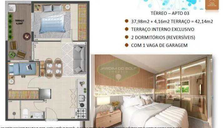 Foto 1 de Apartamento com 2 Quartos à venda, 44m² em Jardim Marajoara, São Paulo