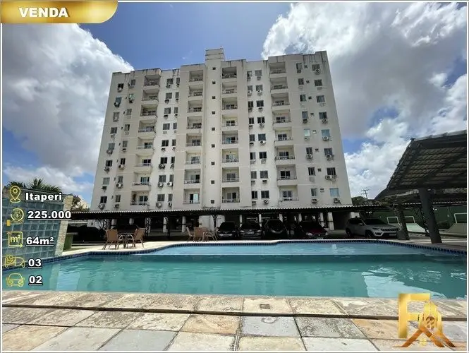 Foto 1 de Apartamento com 3 Quartos à venda, 64m² em Serrinha, Fortaleza