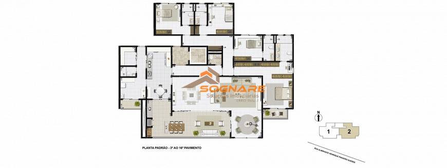 Foto 5 de Apartamento com 4 Quartos à venda, 255m² em Duque de Caxias, Cuiabá