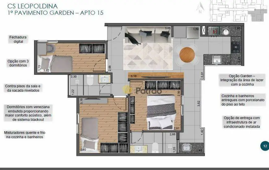 Foto 1 de Apartamento com 2 Quartos à venda, 63m² em Jardim Nova Petropolis, São Bernardo do Campo