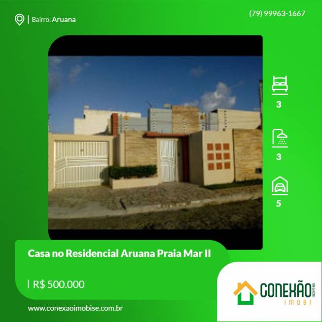 Foto 1 de Casa de Condomínio com 3 Quartos à venda, 330m² em Aruana, Aracaju