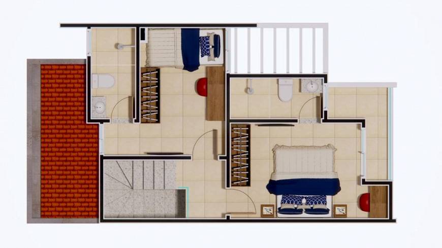 Foto 3 de Casa de Condomínio com 3 Quartos à venda, 90m² em Pacheco, Caucaia