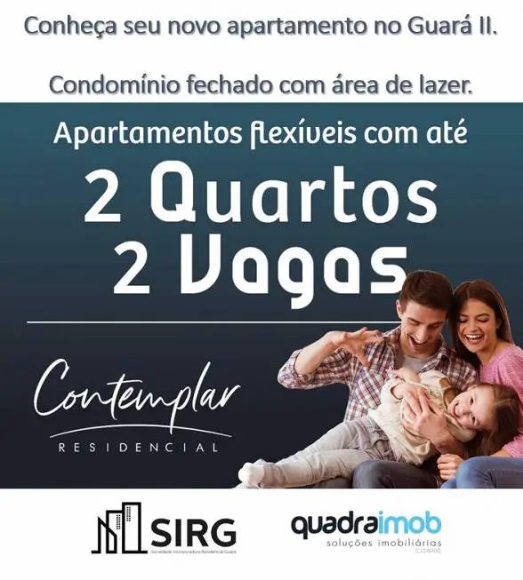 Foto 1 de Apartamento com 2 Quartos à venda, 56m² em Guara II, Brasília