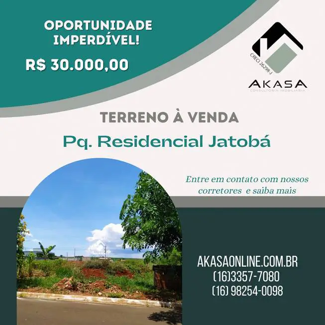 Foto 1 de Lote/Terreno à venda, 200m² em Parque Residencial Jatoba, Araraquara