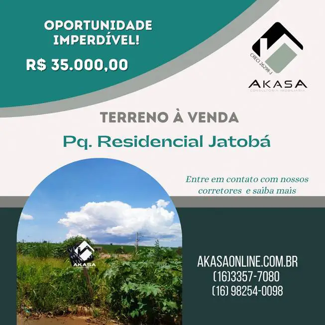 Foto 1 de Lote/Terreno à venda, 200m² em Parque Residencial Jatoba, Araraquara