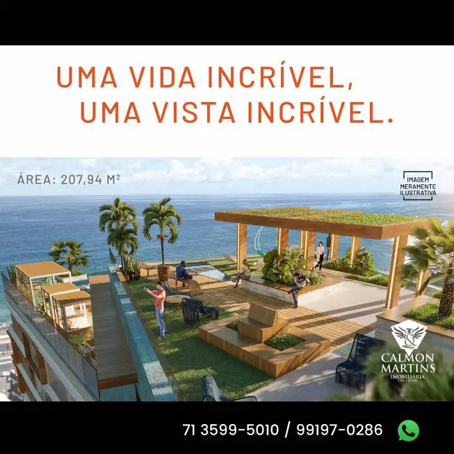 Foto 3 de Apartamento com 1 Quarto à venda, 25m² em Costa Azul, Salvador