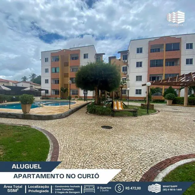 Foto 1 de Apartamento com 2 Quartos para alugar, 55m² em Curió, Fortaleza