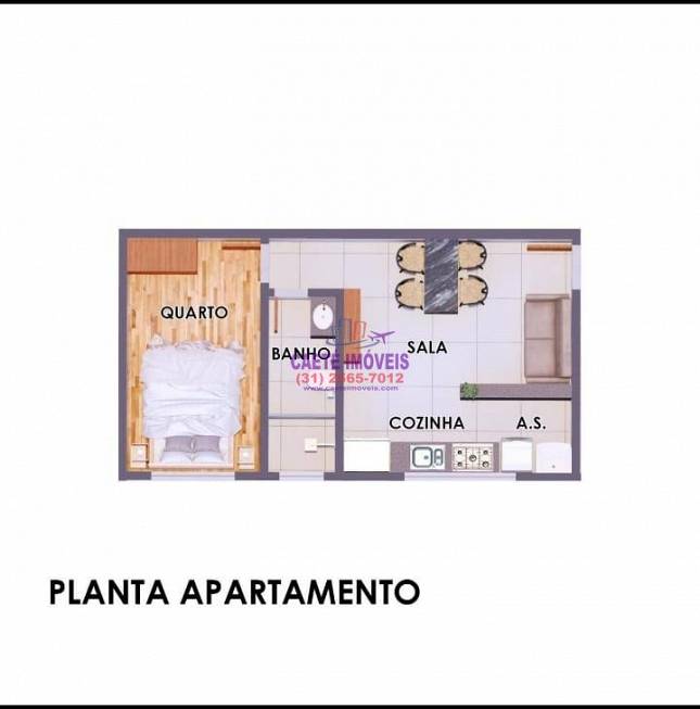 Foto 4 de Apartamento com 1 Quarto à venda, 35m² em Melo Viana, Esmeraldas