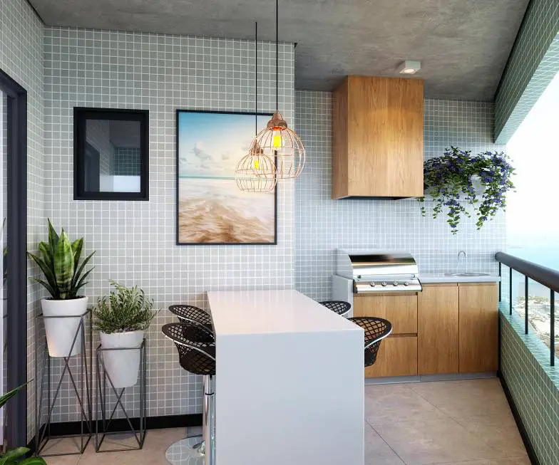 Foto 4 de Apartamento com 1 Quarto à venda, 41m² em Balneário Maracanã, Praia Grande