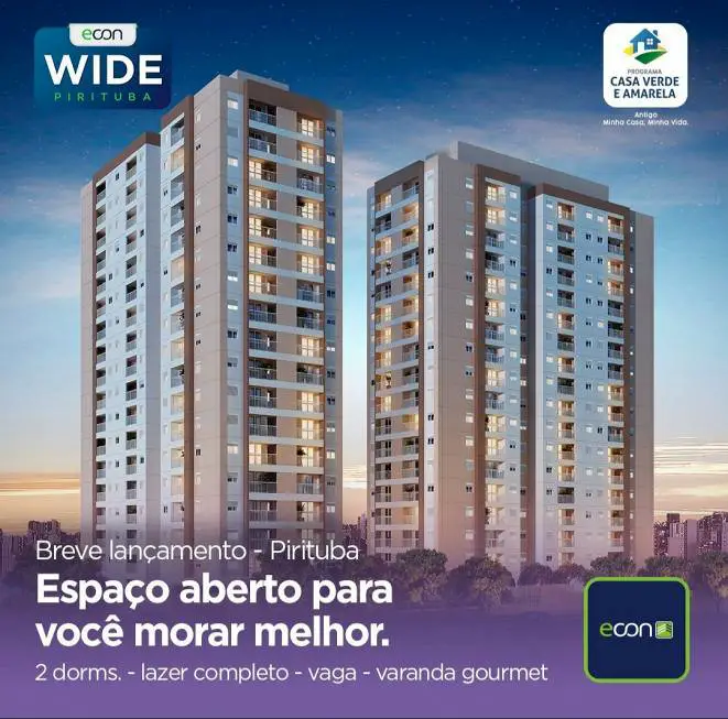 Foto 1 de Apartamento com 2 Quartos à venda, 42m² em Vila Pirituba, São Paulo