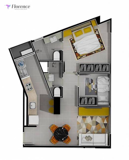 Foto 2 de Apartamento com 2 Quartos à venda, 52m² em Victor Konder, Blumenau