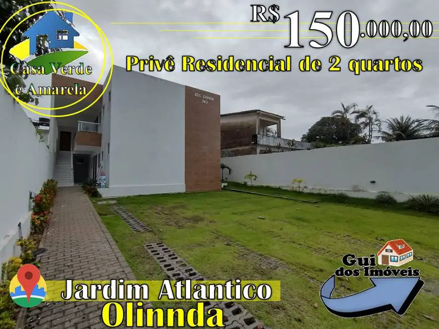 Foto 1 de Apartamento com 2 Quartos à venda, 49m² em Jardim Atlântico, Olinda