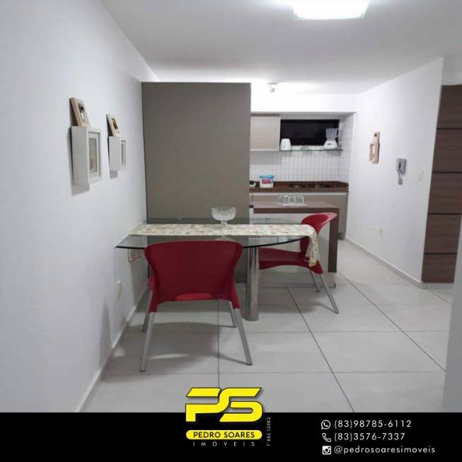 Foto 5 de Apartamento com 1 Quarto para alugar, 38m² em Tambaú, João Pessoa