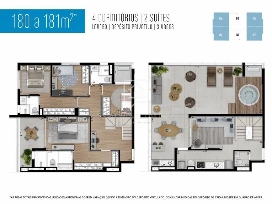 Foto 1 de Apartamento com 4 Quartos à venda, 181m² em Vila Osasco, Osasco