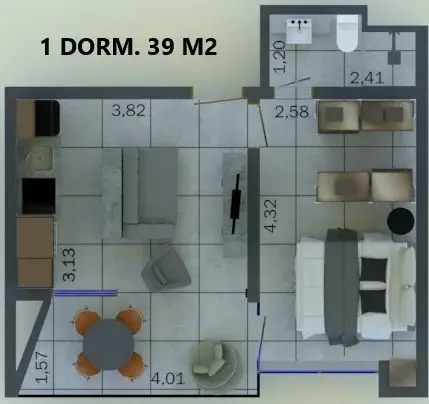 Foto 3 de Apartamento com 1 Quarto à venda, 39m² em Perdizes, São Paulo