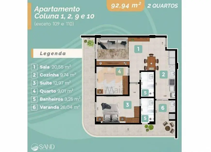 Foto 5 de Apartamento com 1 Quarto à venda, 65m² em Prainha, Arraial do Cabo