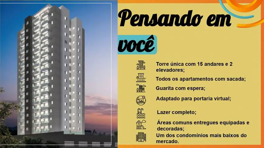 Foto 1 de Apartamento com 2 Quartos à venda, 52m² em Jardim Satélite, São José dos Campos