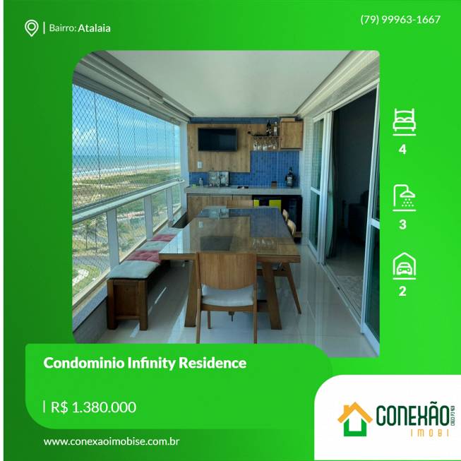 Foto 1 de Apartamento com 4 Quartos à venda, 159m² em Atalaia, Aracaju