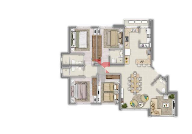 Foto 4 de Apartamento com 4 Quartos para venda ou aluguel, 130m² em Nacoes, Balneário Camboriú