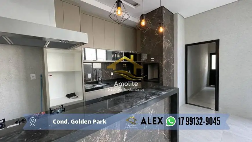 Foto 2 de Casa de Condomínio com 3 Quartos à venda, 280m² em Condomínio Golden Park Residence, Mirassol