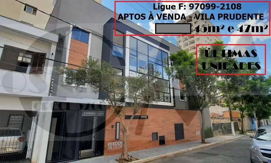 Foto 1 de Apartamento com 2 Quartos à venda, 43m² em Vila Prudente, São Paulo