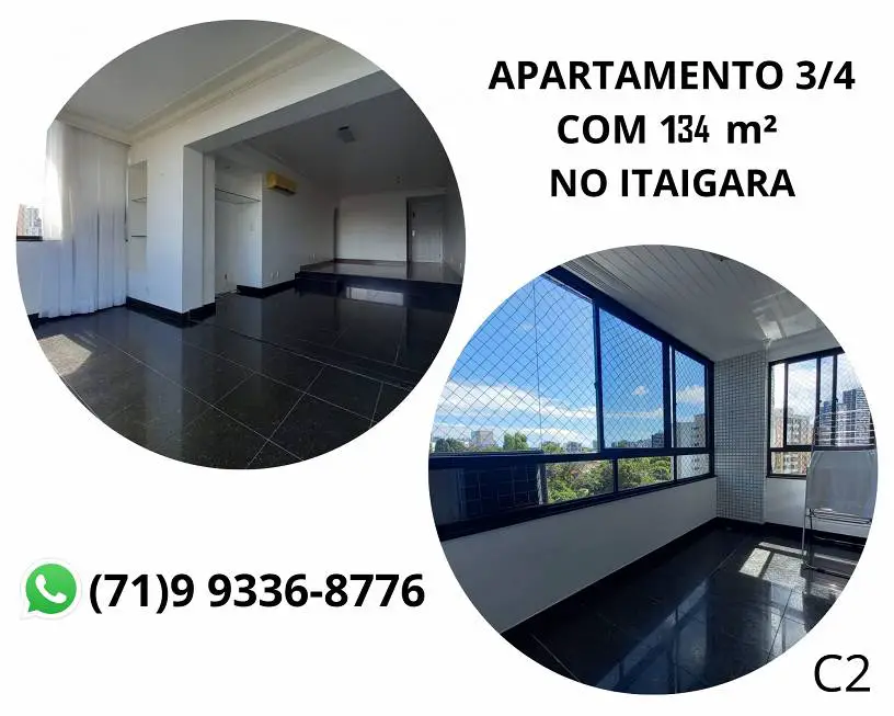 Foto 1 de Apartamento com 3 Quartos à venda, 134m² em Itaigara, Salvador