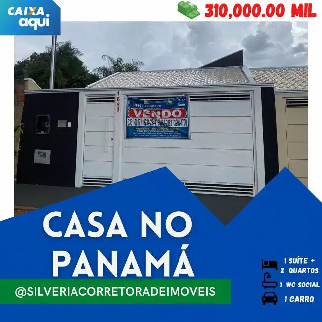 Foto 1 de Casa com 3 Quartos à venda, 92m² em Panamá, Campo Grande