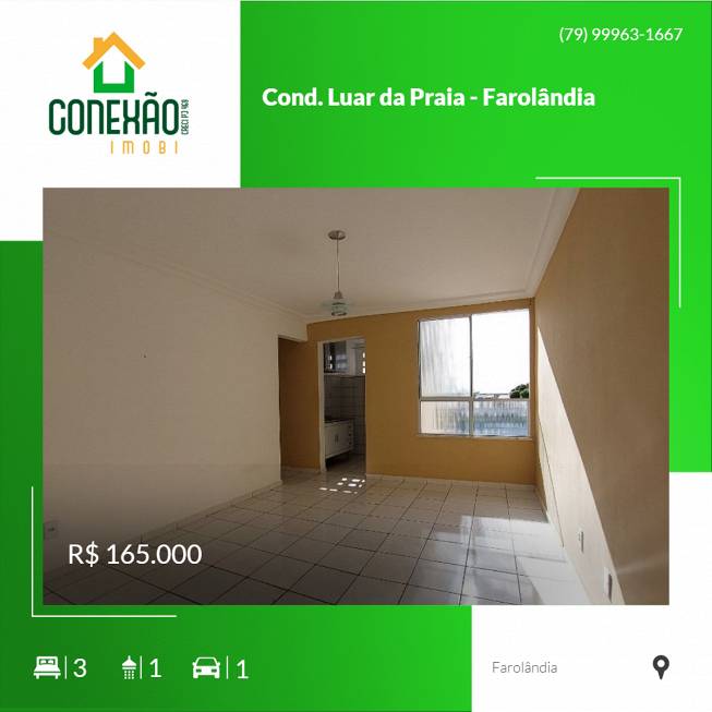 Foto 1 de Apartamento com 3 Quartos à venda, 60m² em Farolândia, Aracaju