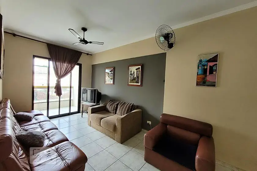 Foto 1 de Apartamento com 1 Quarto para alugar, 54m² em Aviação, Praia Grande