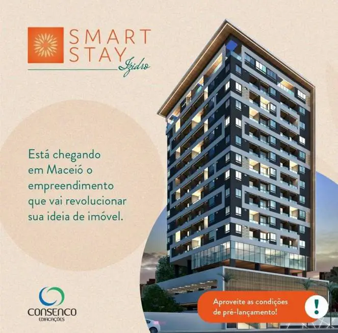 Foto 5 de Apartamento com 1 Quarto à venda, 46m² em Ponta Verde, Maceió