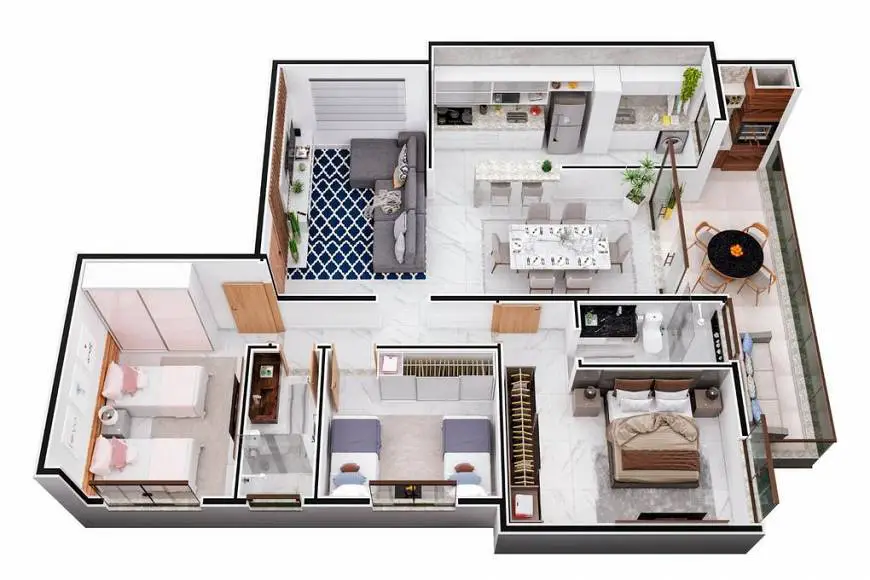 Foto 4 de Apartamento com 3 Quartos à venda, 115m² em Cidade Nobre, Ipatinga
