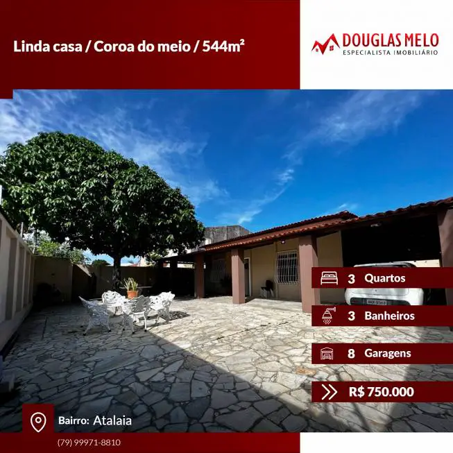 Foto 1 de Casa com 3 Quartos à venda, 250m² em Coroa do Meio, Aracaju