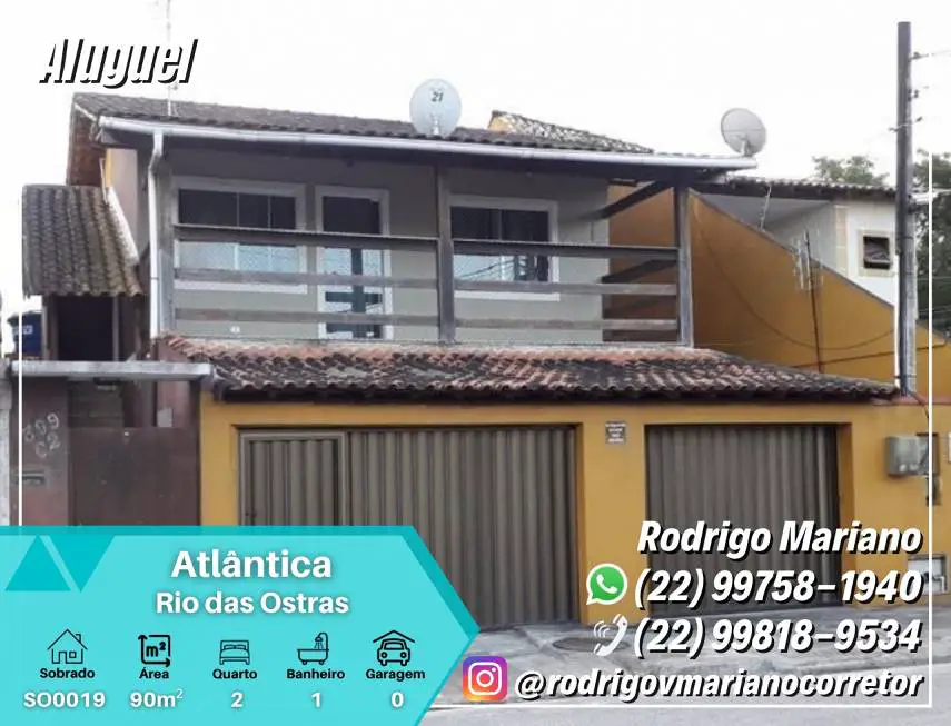 Foto 1 de Apartamento com 2 Quartos para alugar, 90m² em Atlântica, Rio das Ostras
