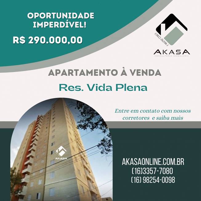 Foto 1 de Apartamento com 2 Quartos à venda, 61m² em Vila Xavier, Araraquara