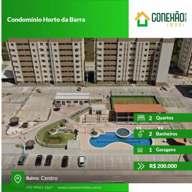 Foto 1 de Apartamento com 2 Quartos à venda, 55m² em Centro, Barra dos Coqueiros