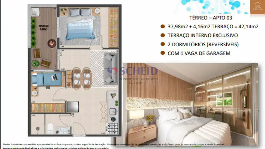Foto 5 de Apartamento com 2 Quartos à venda, 33m² em Jardim Marajoara, São Paulo