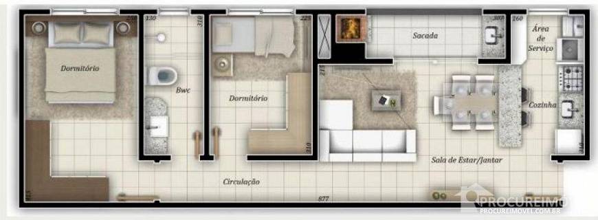 Foto 5 de Apartamento com 2 Quartos à venda, 75m² em Olarias, Ponta Grossa