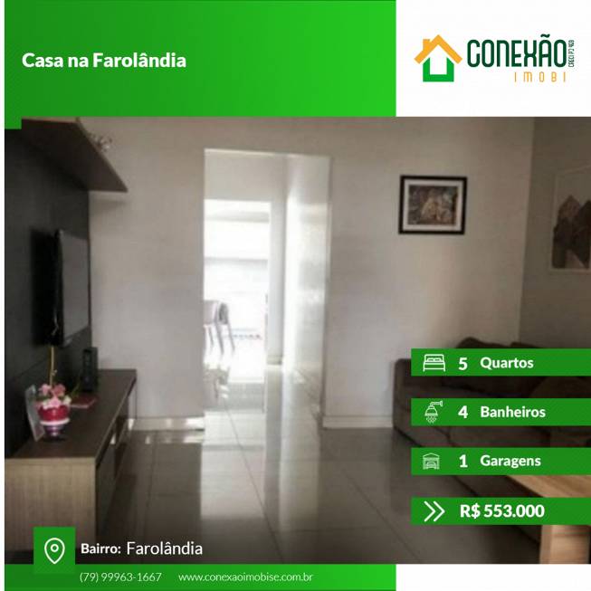 Foto 1 de Casa com 5 Quartos à venda, 400m² em Farolândia, Aracaju