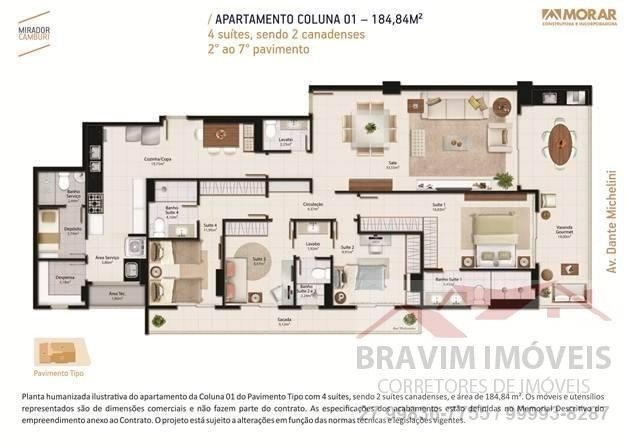Foto 1 de Apartamento com 4 Quartos à venda, 184m² em Jardim Camburi, Vitória