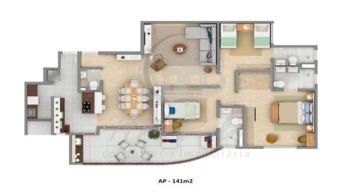 Foto 5 de Apartamento com 3 Quartos à venda, 141m² em Vila Clayton, Valinhos
