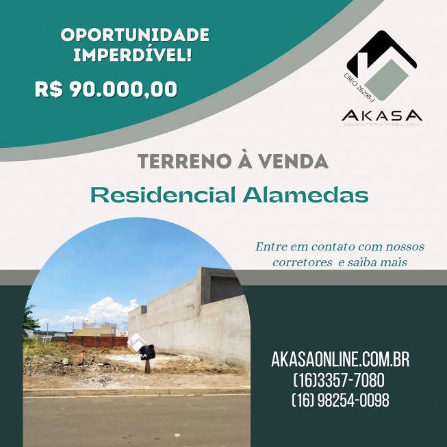 Foto 1 de Lote/Terreno à venda, 200m² em Residencial Alamedas, Araraquara